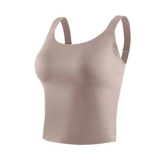 Sweet Veronica - Seamless Tank with Wide Adjustable Straps Supports