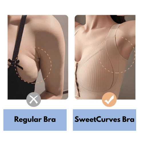 Sweet Hayley - W-Support Bra With Back Clasp & Front Closure Up to Size 44"