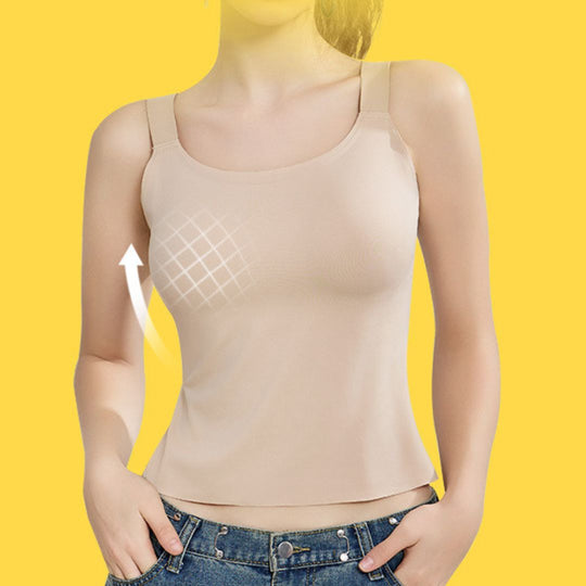Sweet Veronica - Seamless Tank with Wide Adjustable Straps Supports