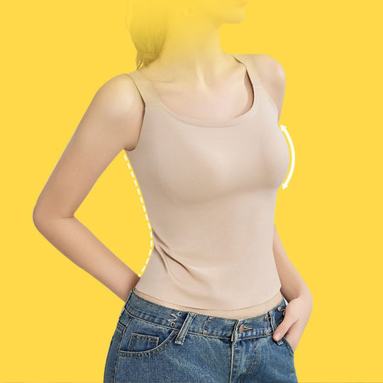 Sweet Veronica - Seamless Tank with Wide Adjustable Straps Supports