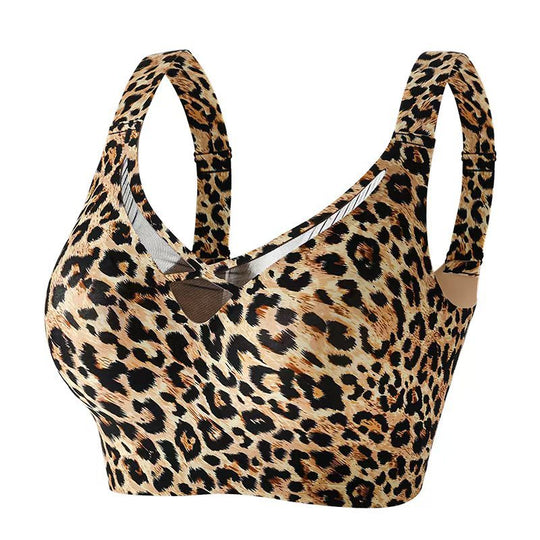 Sweet Curves - Leopard Print Soft Support Bra