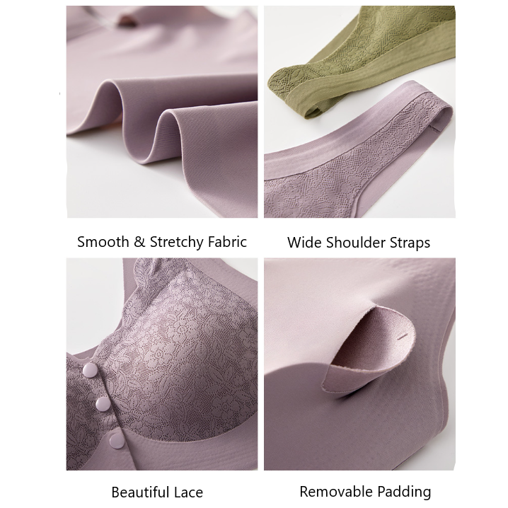 Sweet Helen - Front Buckle Seamless Non-rimless Bra