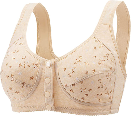 Sweet Floral - Full Cotton Front Closure Bra