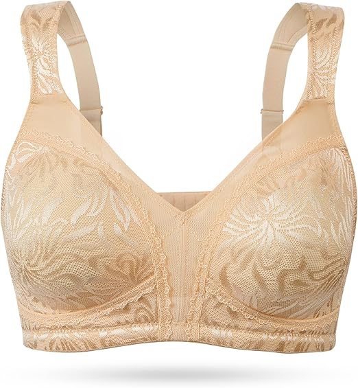 Sweet Floral - Minimizer Wire-Free Bra Plus Size