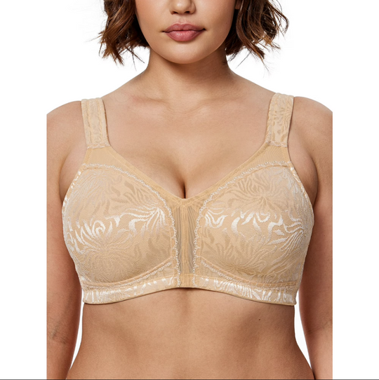 Sweet Floral - Minimizer Wire-Free Bra Plus Size