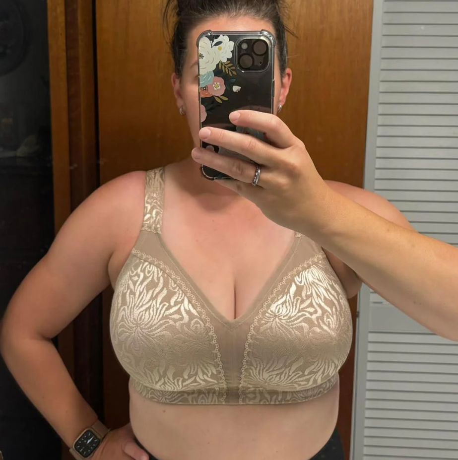 Sweet Floral - Minimizer Wire-Free Bra Plus Size