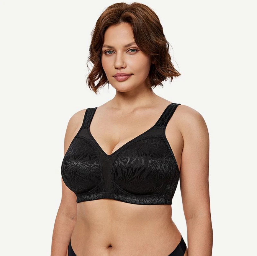 Sweet Floral - Minimizer Wire-Free Bra Plus Size