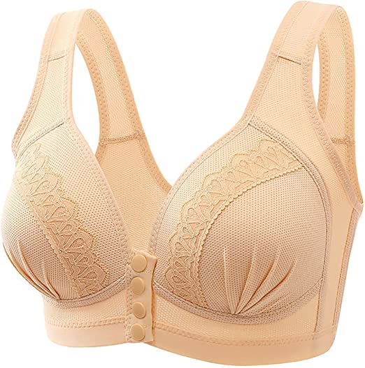 Sweet Lace - Button Front Closure Wire-Free Bra