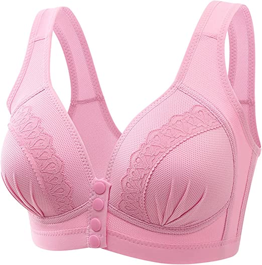 Sweet Lace - Button Front Closure Wire-Free Bra