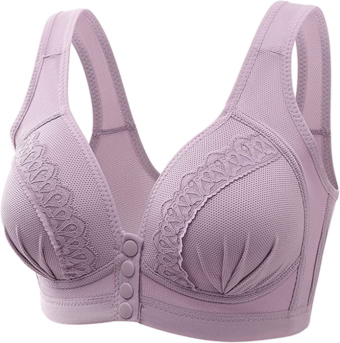 Sweet Lace - Button Front Closure Wire-Free Bra