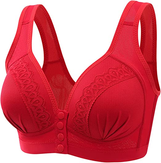 Sweet Lace - Button Front Closure Wire-Free Bra