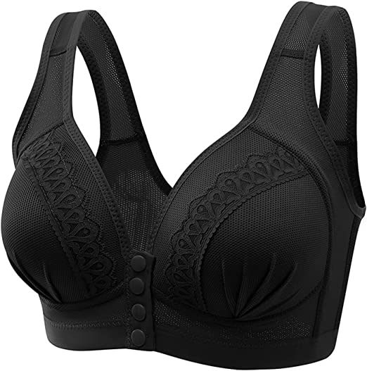 Sweet Lace - Button Front Closure Wire-Free Bra
