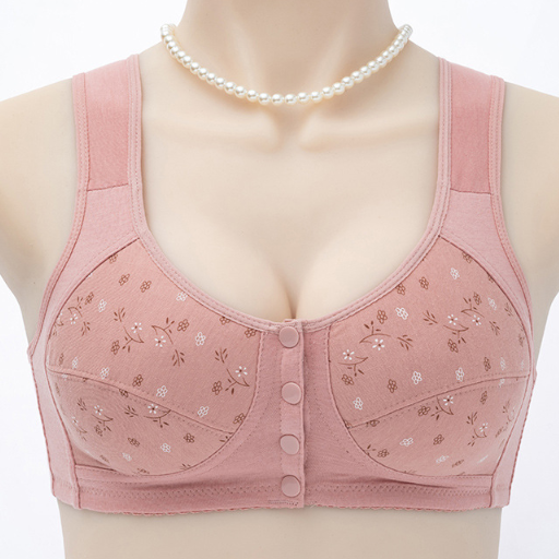 Sweet Floral - Full Cotton Front Closure Bra