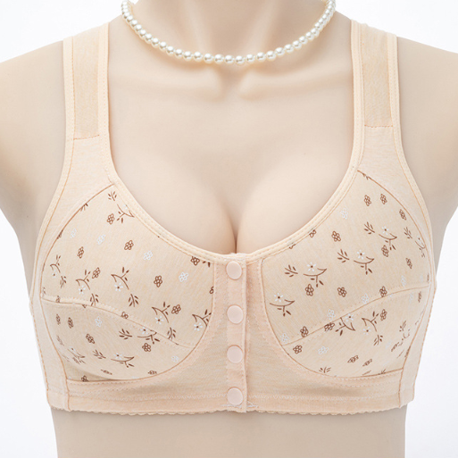 Sweet Floral - Full Cotton Front Closure Bra