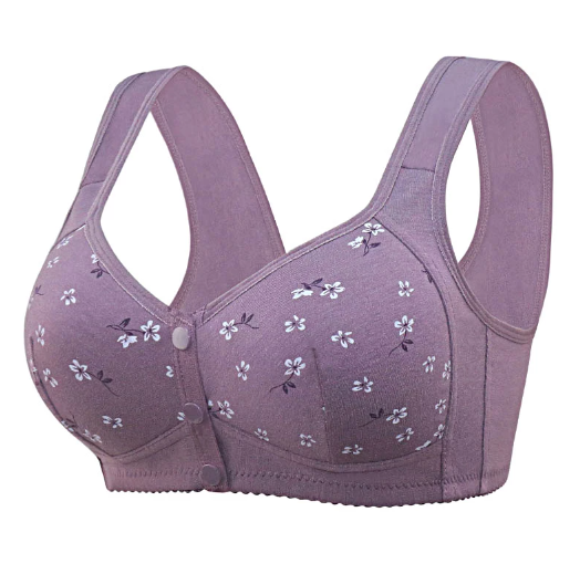 Sweet Floral - Full Cotton Front Closure Bra