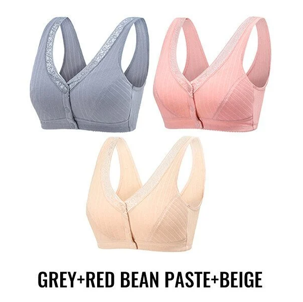 Sweet Bloom - Soft Cup Wireless Front Button Bra