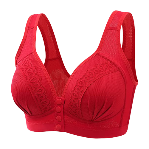Sweet Lace - Button Front Closure Wire-Free Bra